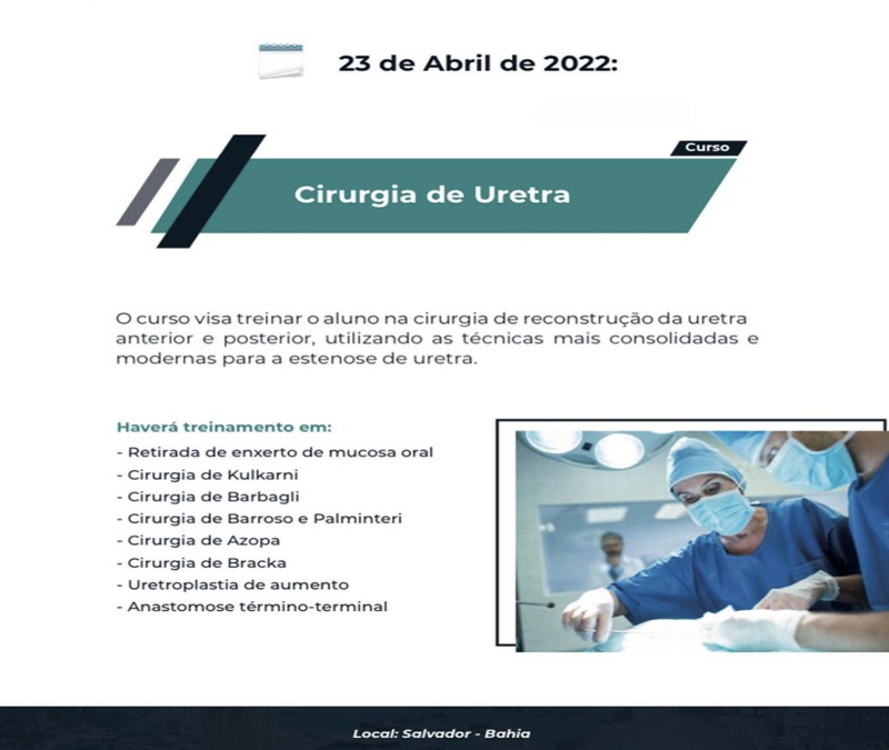 Cirurgia de Uretra: 23 de Abril de 2022