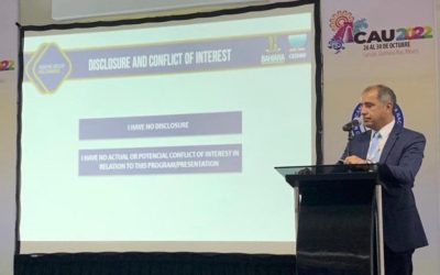 Apresentando o trabalho na CAU – Sociedad Iberoamericana de Urologia em Cancún