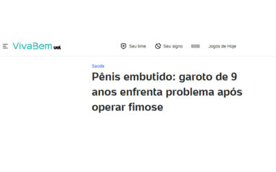 UOL entrevista Dr. Ubirajara sobre cirurgia de fimose e embutimento de pênis