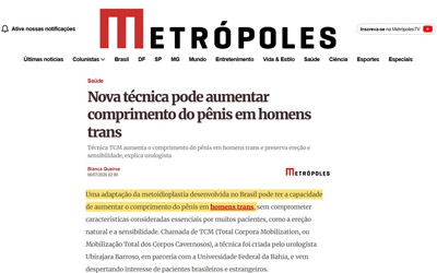 Metrópoles (DF) entrevista Dr. Ubirajara Barroso sobre a TCM